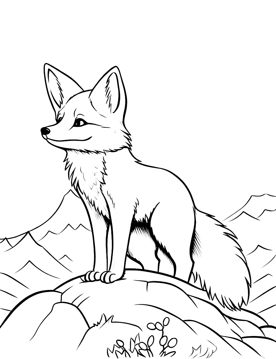 Fox coloring pages free printable sheets