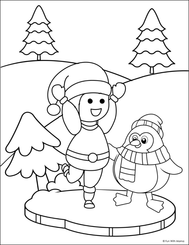 Winter coloring pages