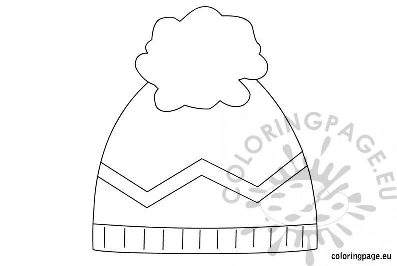 Winter hat coloring page coloring page