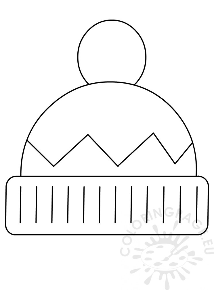 Printable winter hat coloring page coloring page