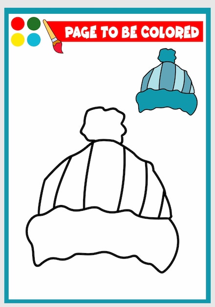 Premium vector coloring book for kids winter hat