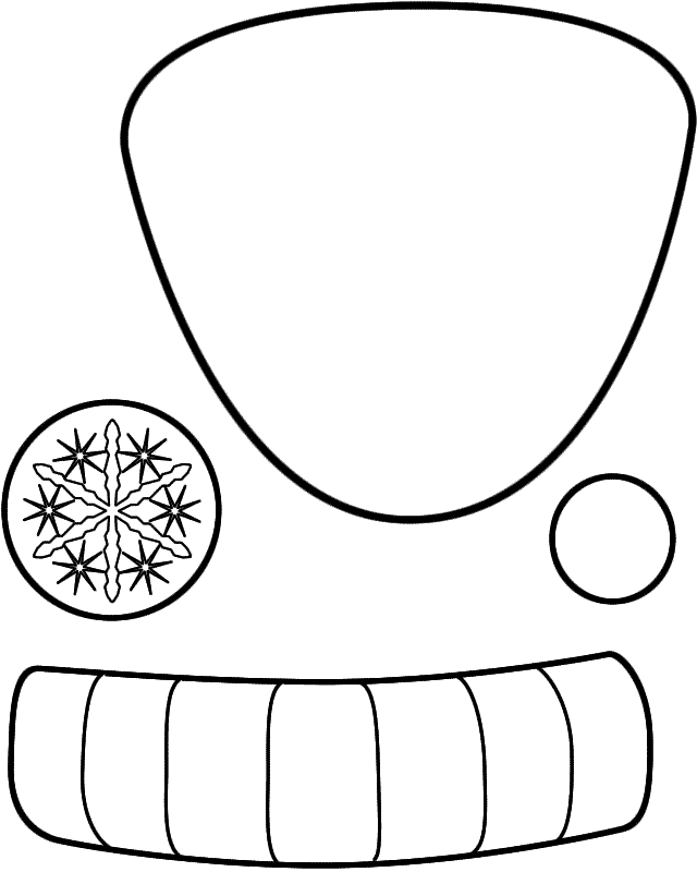 Free printable winter hat template