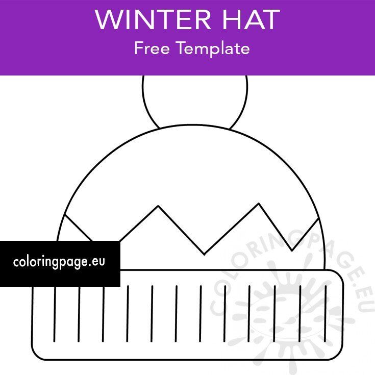 Printable winter hat coloring page coloring page