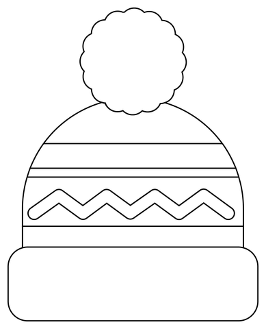 Winter cap coloring page free printable coloring pages