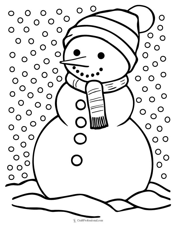 Free snowman coloring pages printable winter fun for kids and adults