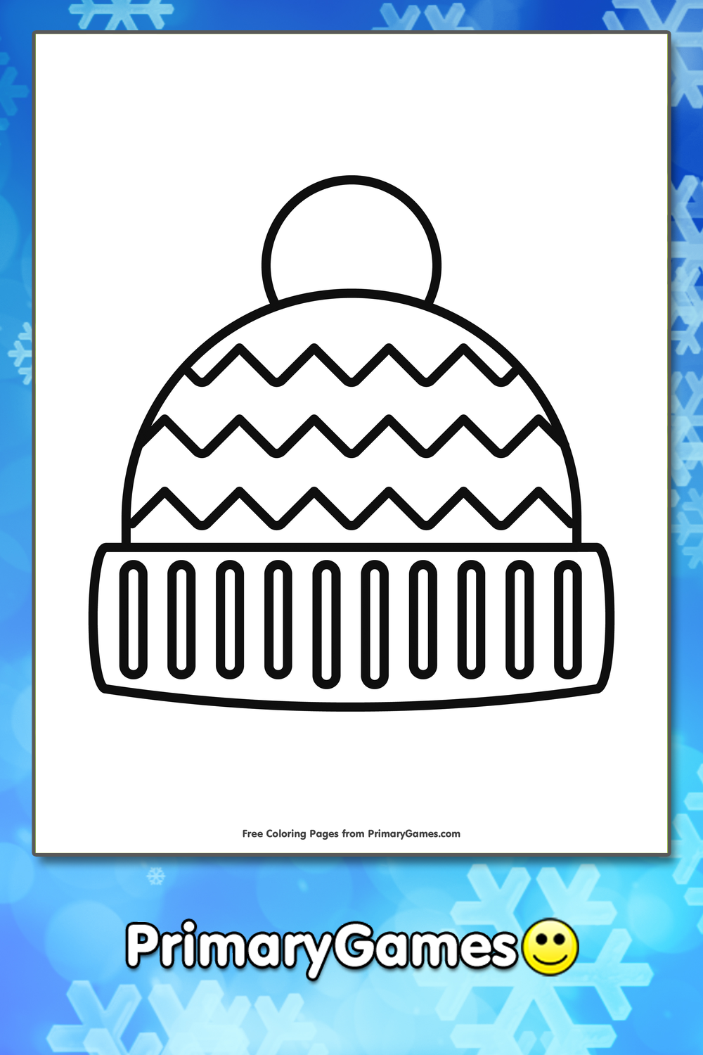 Winter hat coloring page â free printable pdf from