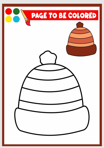 Premium vector coloring book for kids winter hat