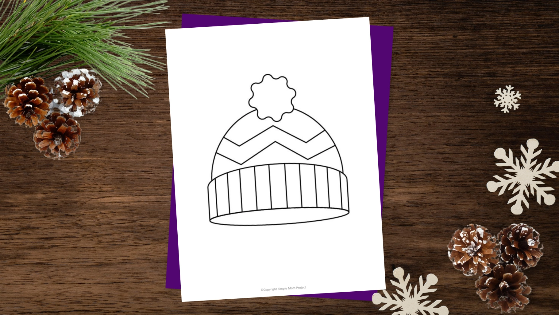 Free printable snow hat template â simple mom project