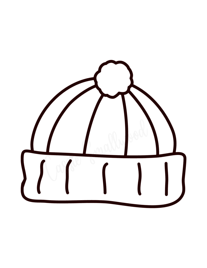 Cute winter hat templates and coloring pages