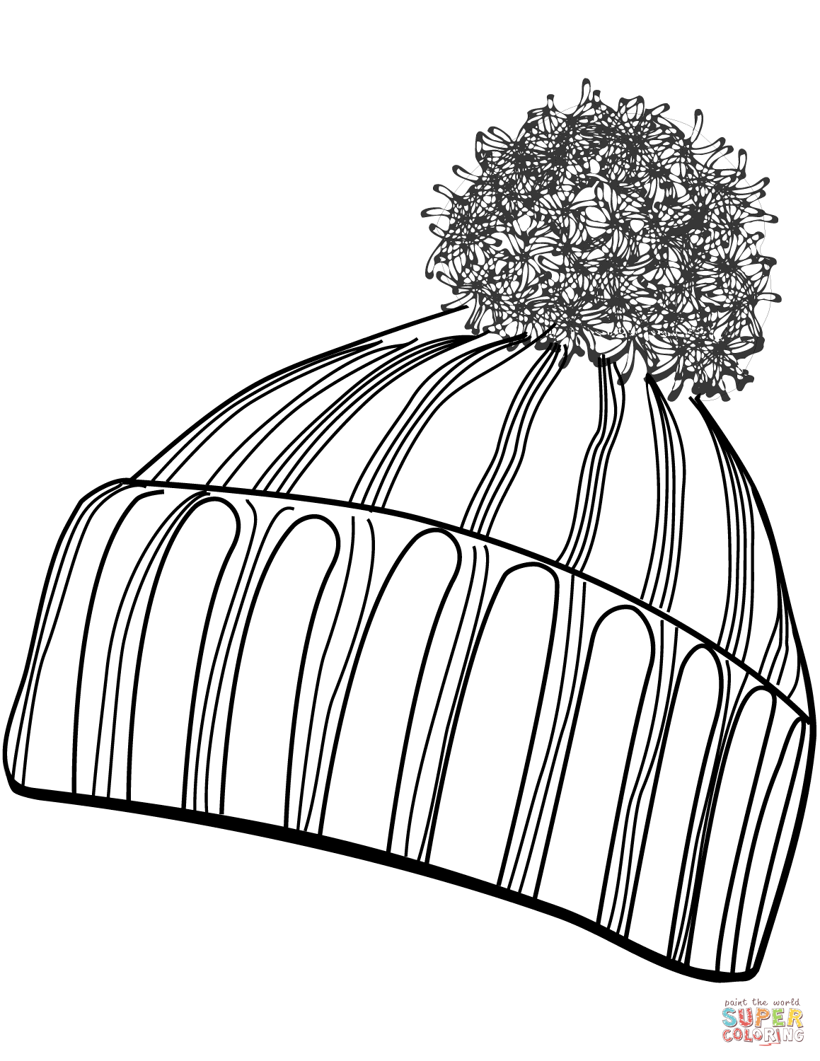 Winter hat coloring page free printable coloring pages