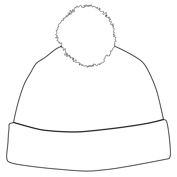 Winter hat outline drawings stock photo by viktorijareut