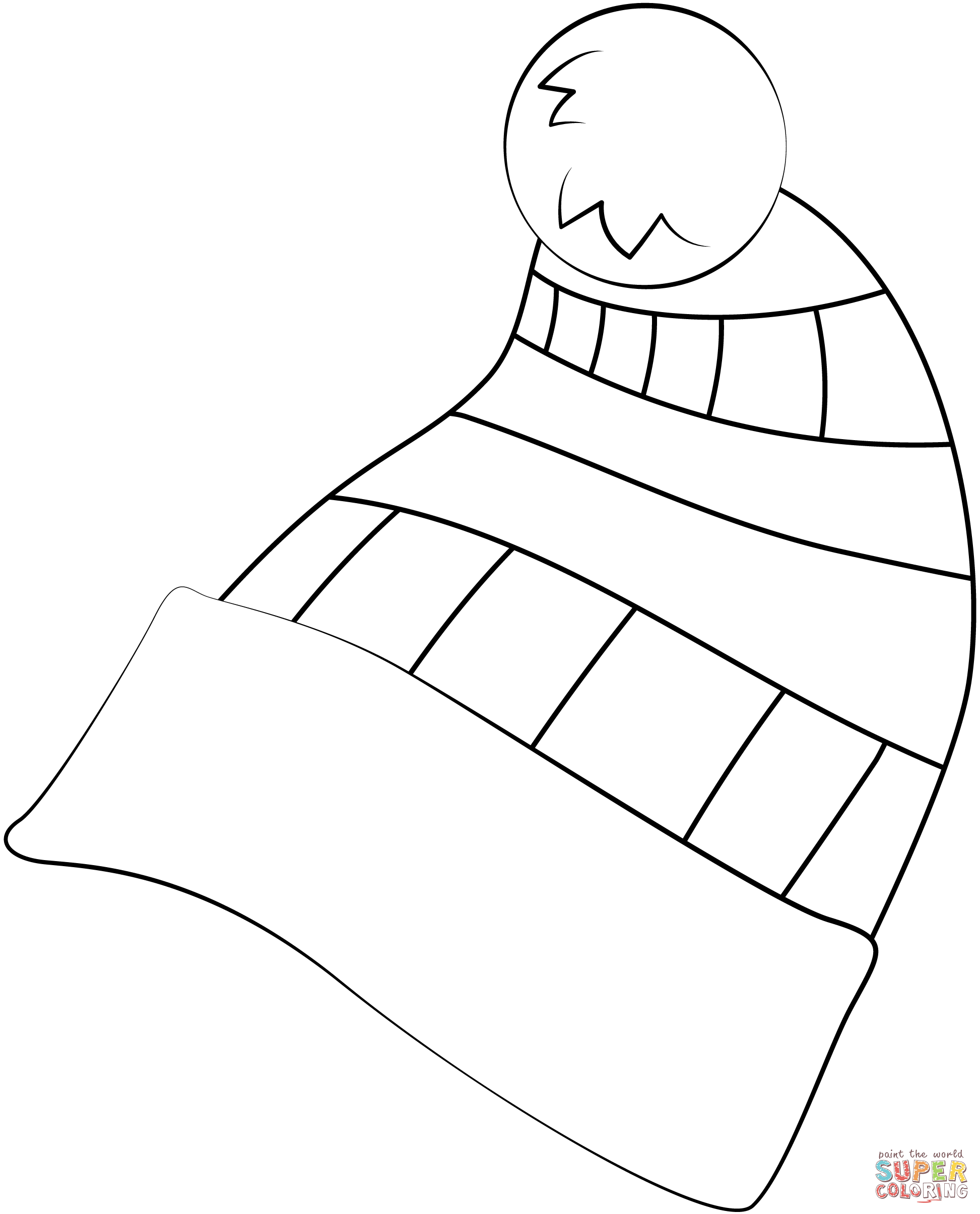 Winter hat coloring page free printable coloring pages