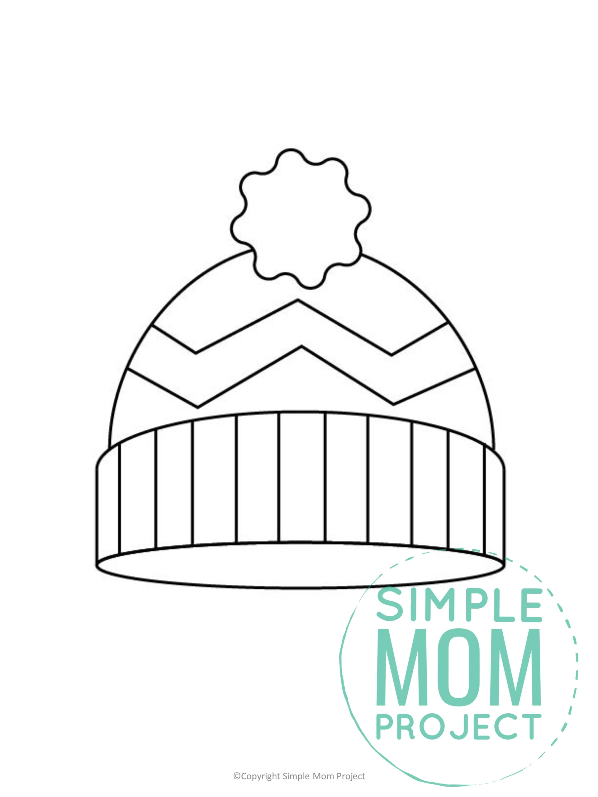 Free printable snow hat template â simple mom project