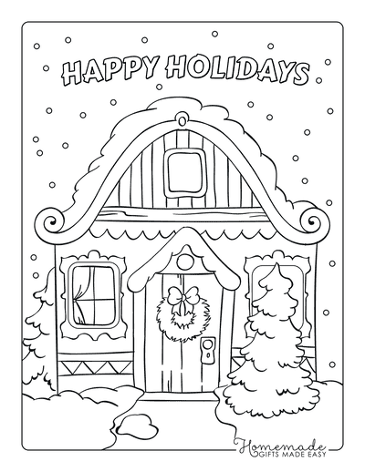 Free printable winter coloring pages for kids adults