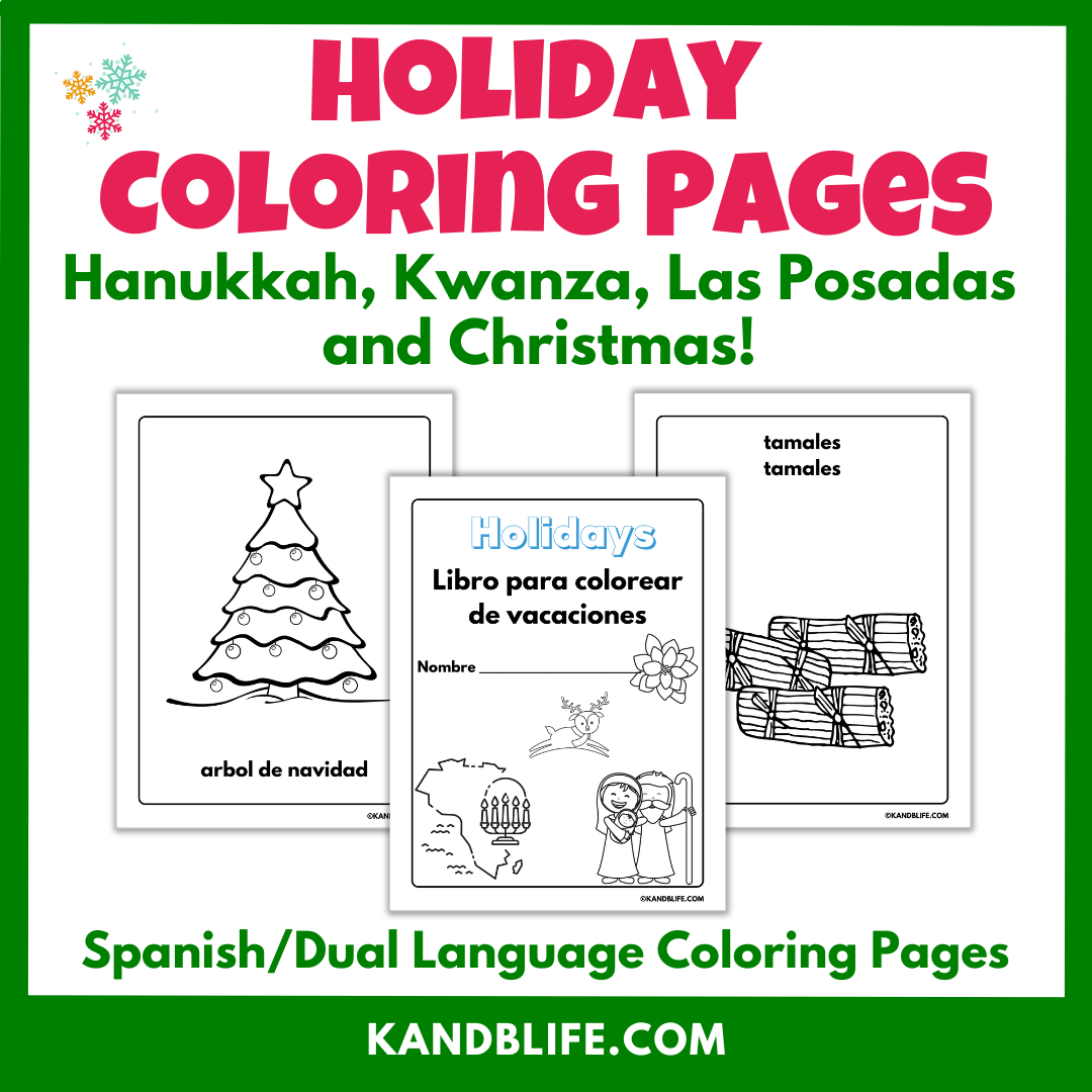 Spanish winter holidays coloring pages