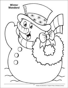 Winter wonders holidays and celebrations coloring page printable coloring pages