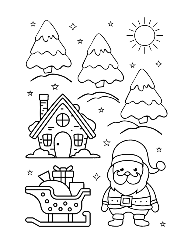 Free christmas coloring pages printable pdf