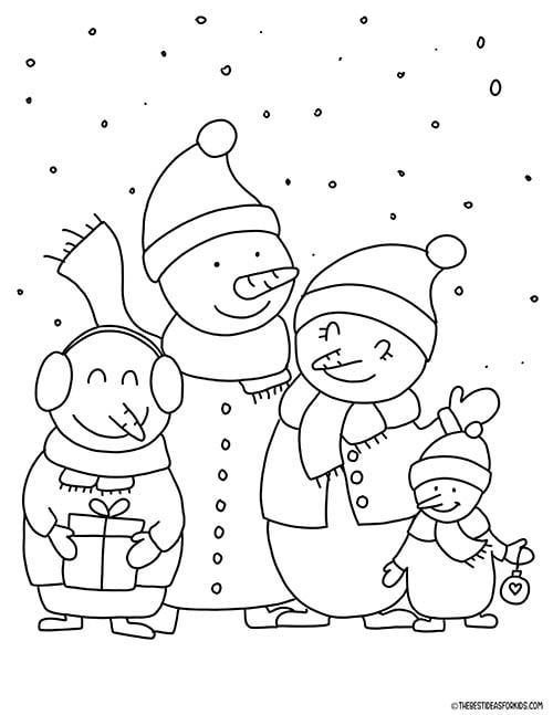 Winter coloring pages free printables