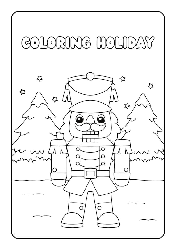 Holiday coloring pages for kids winter holiday fun activities for kids educational activities colouring prints instant download