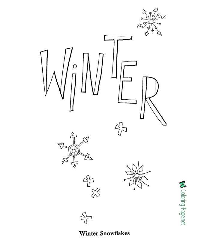 Winter coloring pages