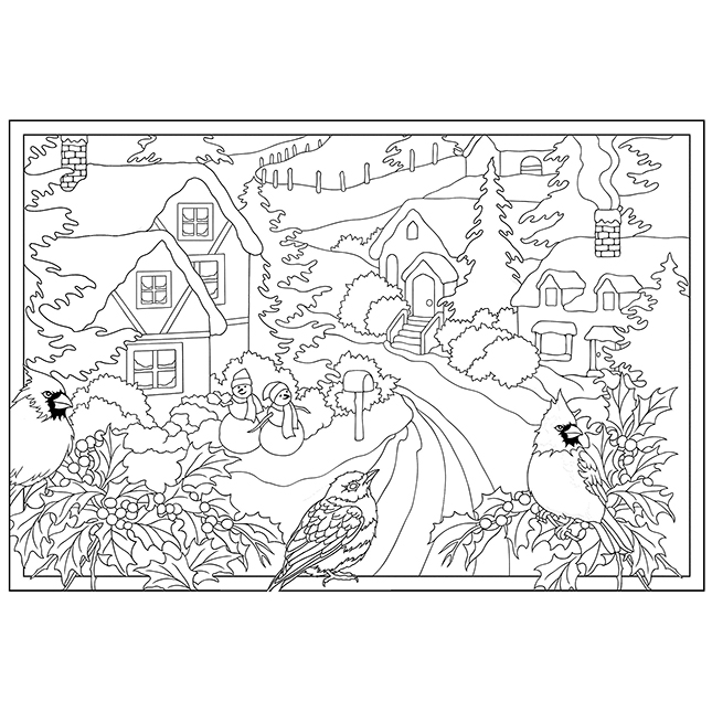 Creative haven winter scenes coloring book