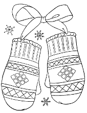 Easy winter coloring page printable