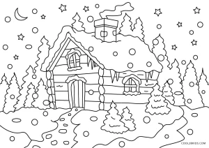 Free printable winter coloring pages for kids