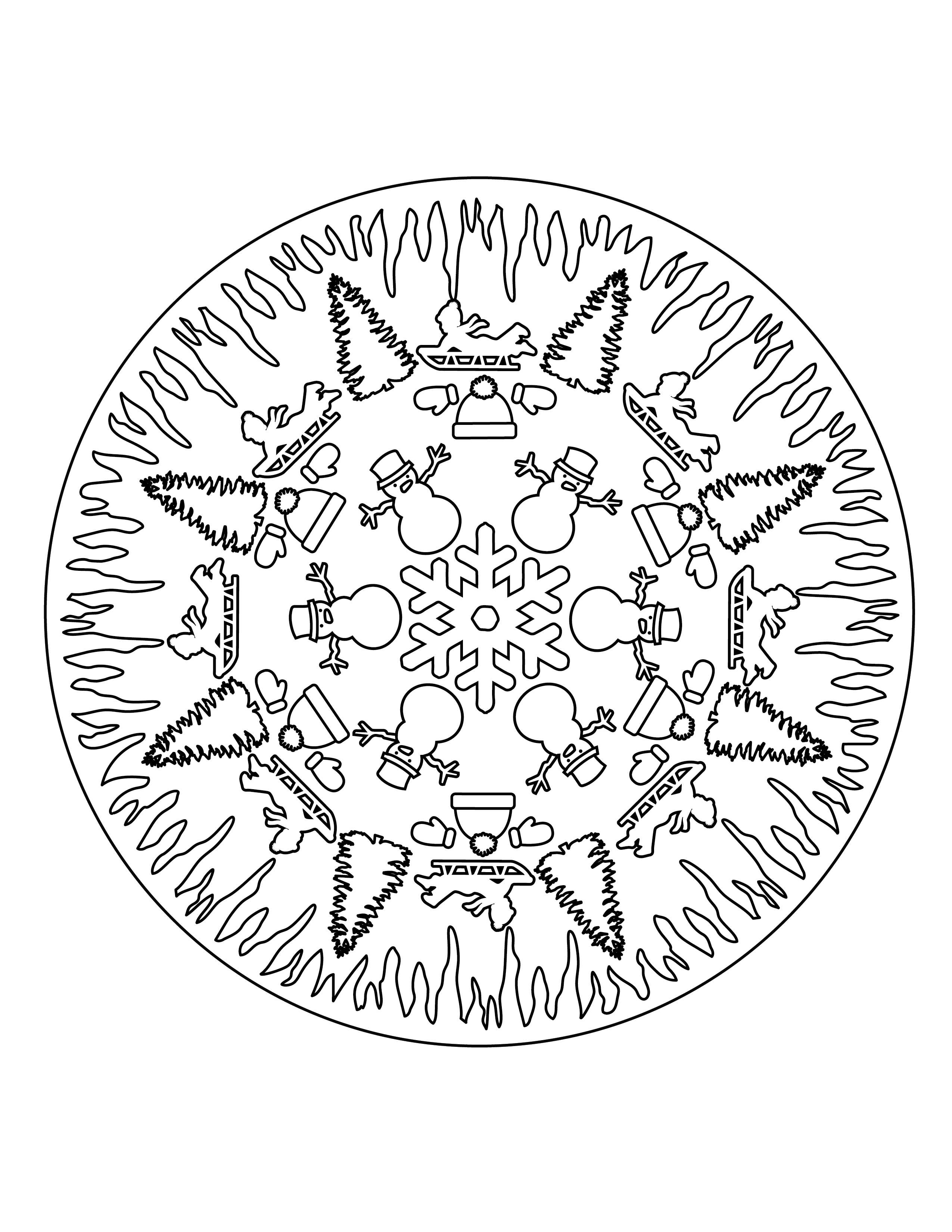 Winter mandala kids yoga poses yoga for classrooms