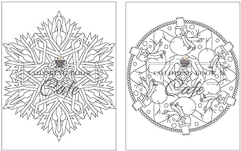 Winter mandalas coloring book an adult coloring book featuring beautiful snowflake and winter themed mandalas for stress relief and relaxation cafe coloring book cafe coloring book books