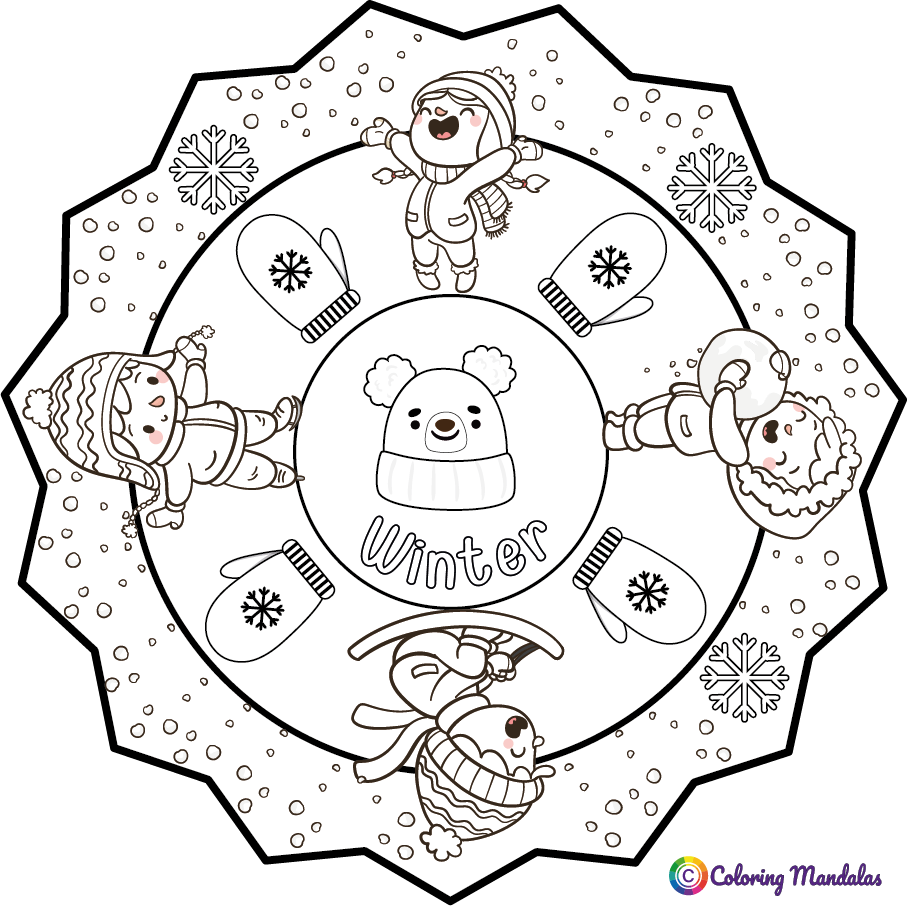 Winter mandala for kids