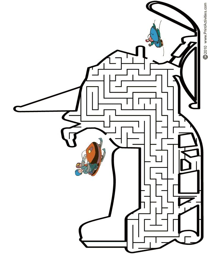 Truck maze winter maze free printable snowmobile maze