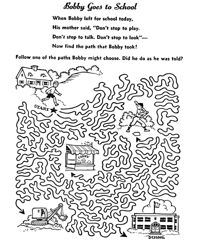 Maze activity sheet pages kids challenging line maze activity page sheets