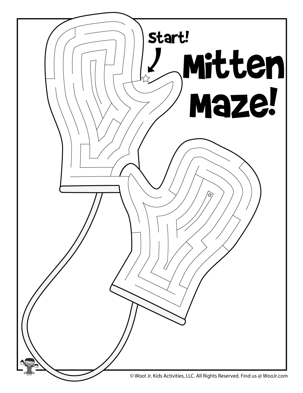 Printable winter mazes for kids woo jr kids activities childrens publishing