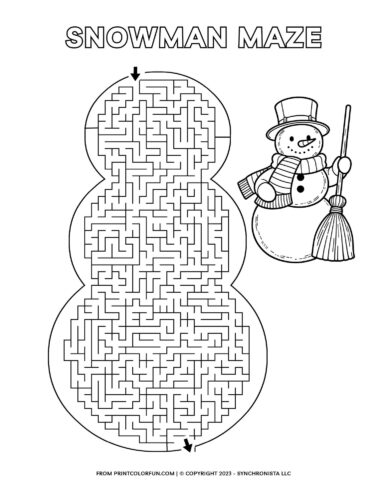 Cool snowman coloring pages plus snowman word search mazes to chill out with at