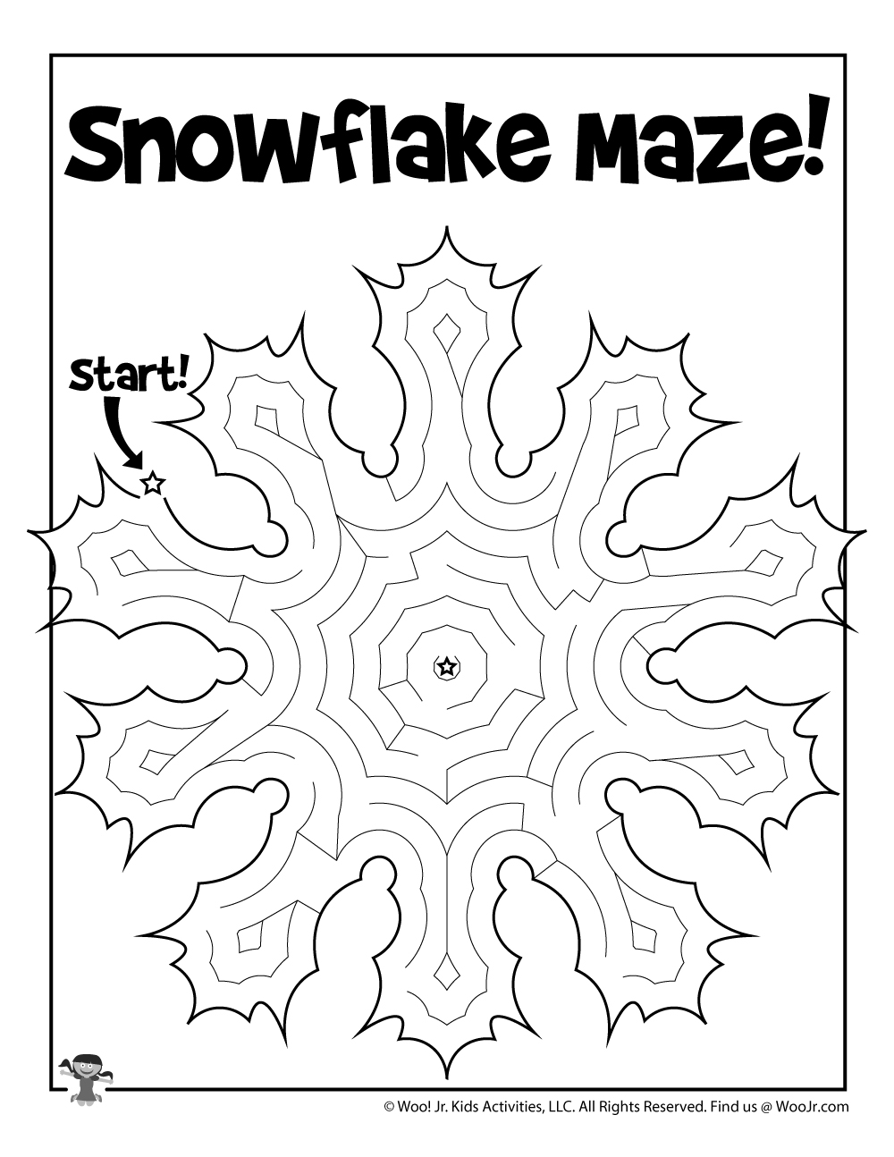 Printable winter mazes for kids woo jr kids activities childrens publishing