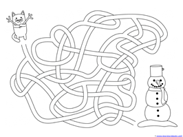 Winter mazes for kids