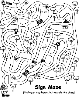 Mazes free coloring pages