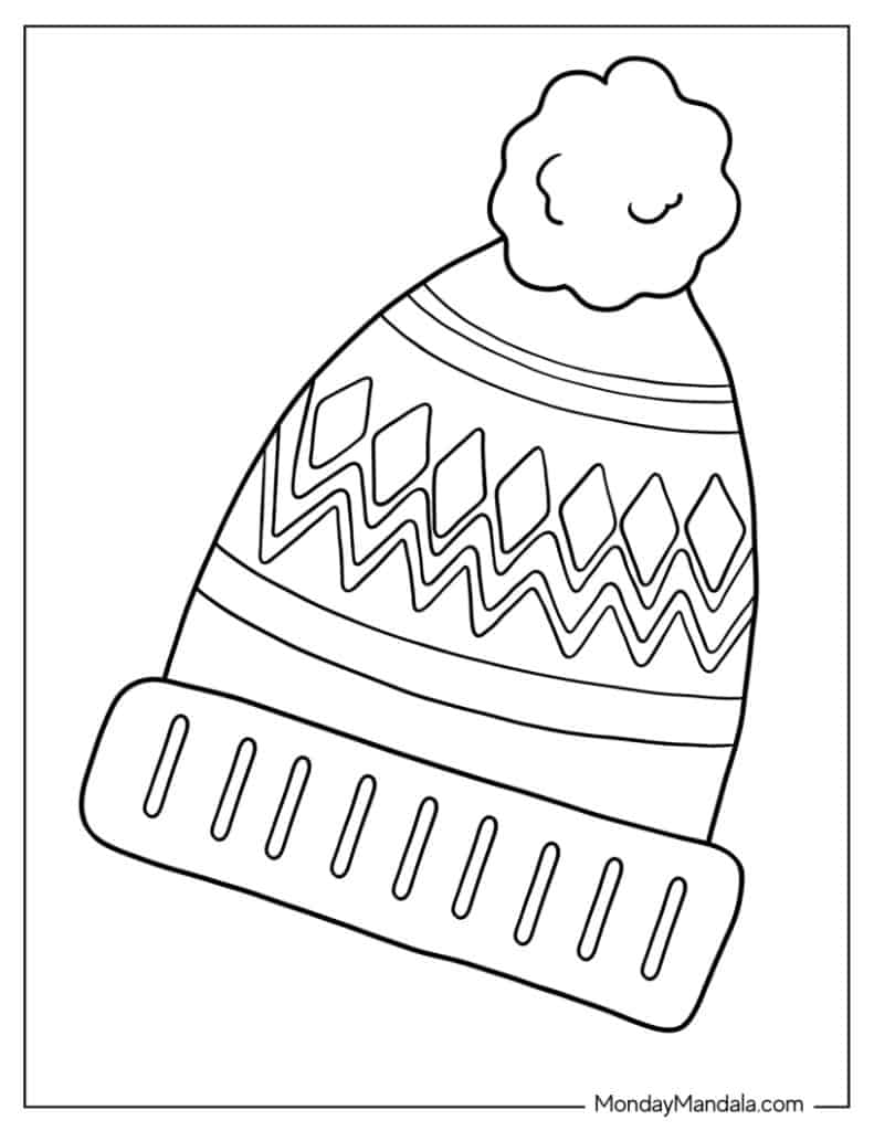 Winter coloring pages free pdf printables