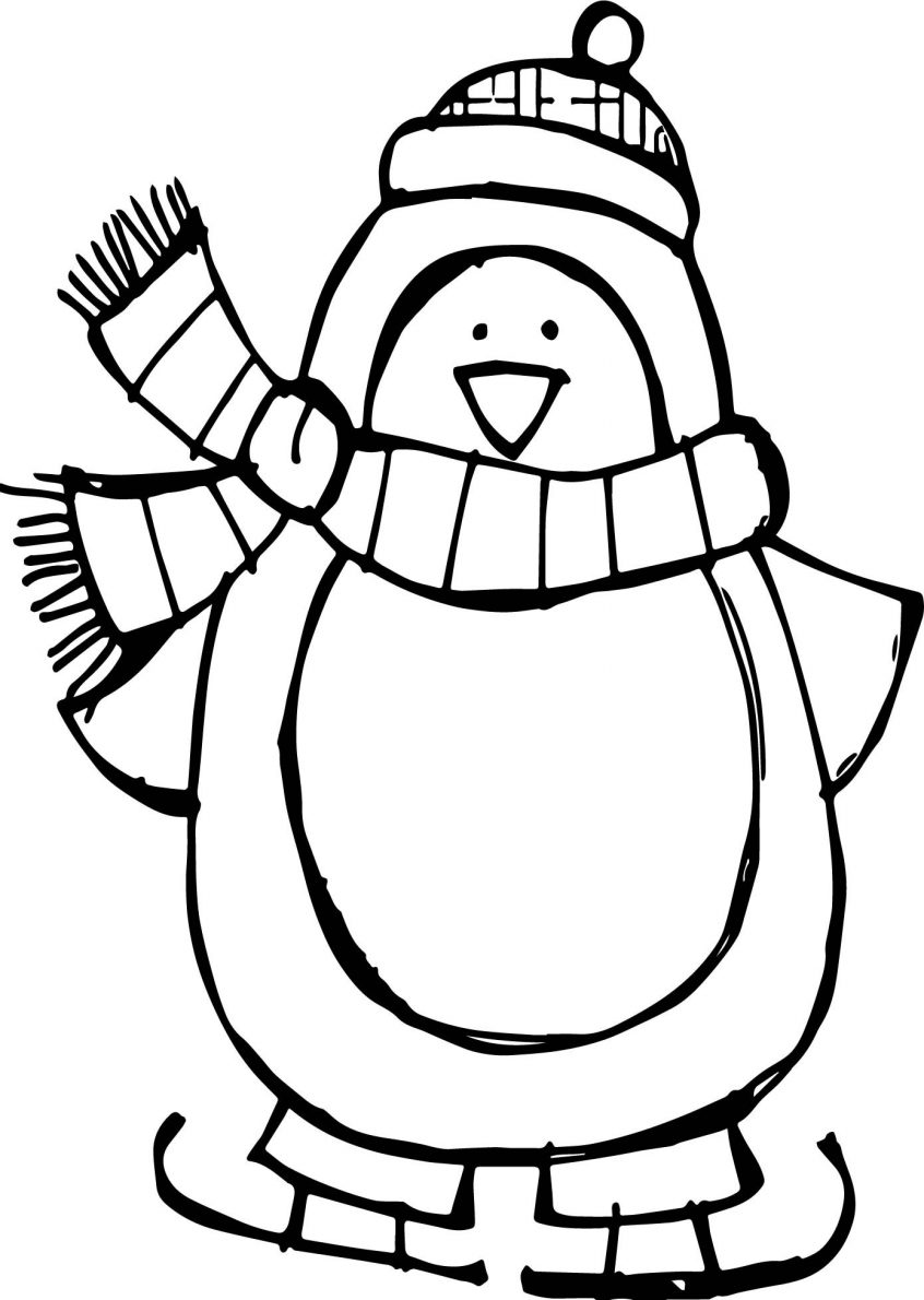 Coloring pages winter penguin coloring pages