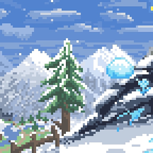 Steam workshopterraria snow biome pixel art