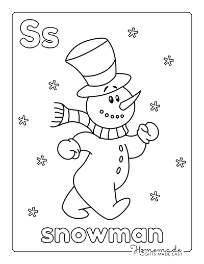 Free printable winter coloring pages for kids adults