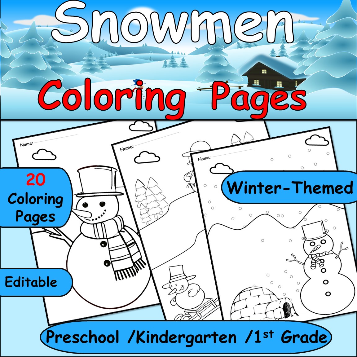 Winter snowmen coloring pages december coloring sheetssnowman activities made by teachers