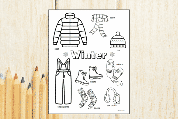 Winter coloring pages for kids