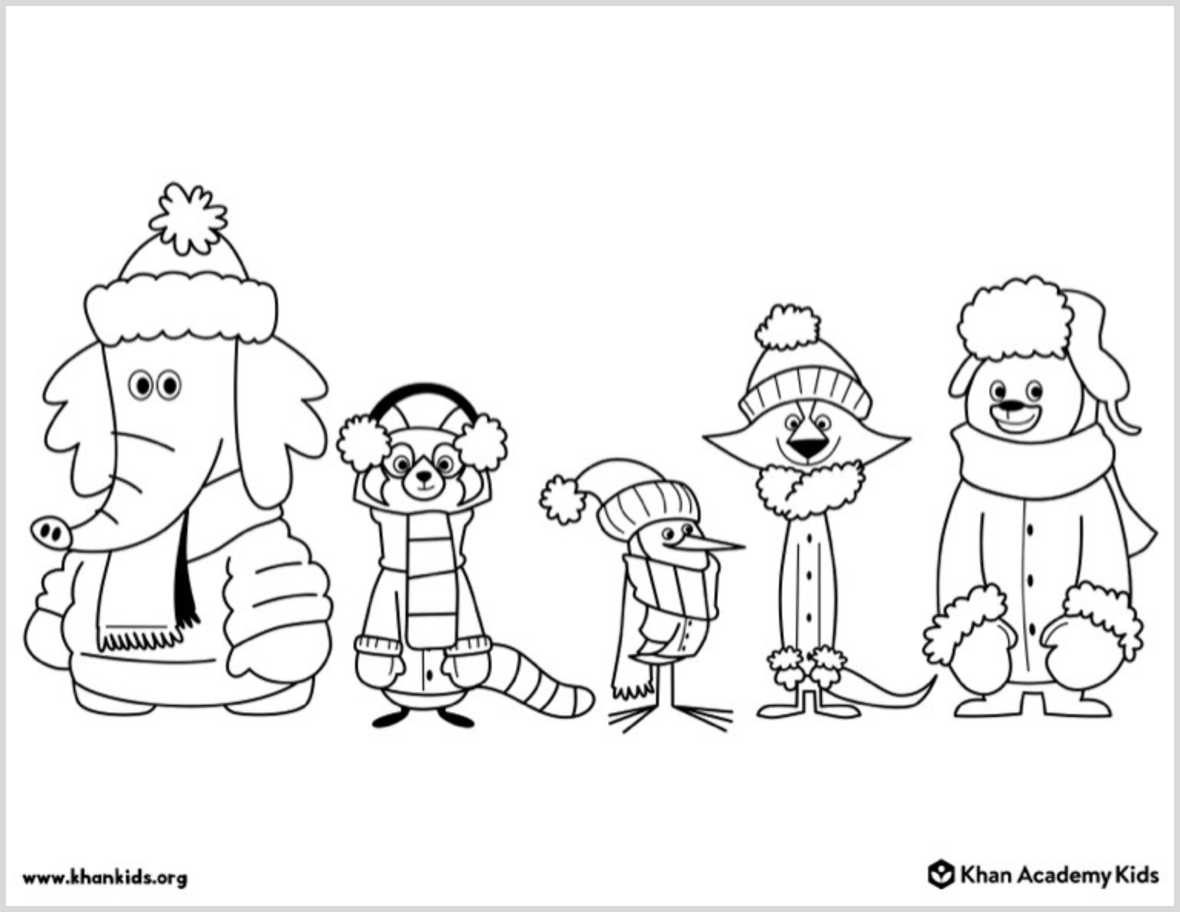 Free winter coloring pages for kids