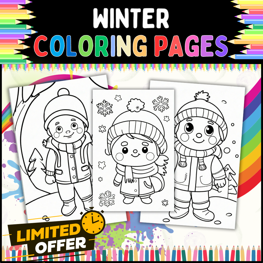 Winter coloring sheets for kids classroom preschool to th grade homeschool made by teachers