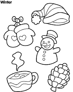 Winter free coloring pages