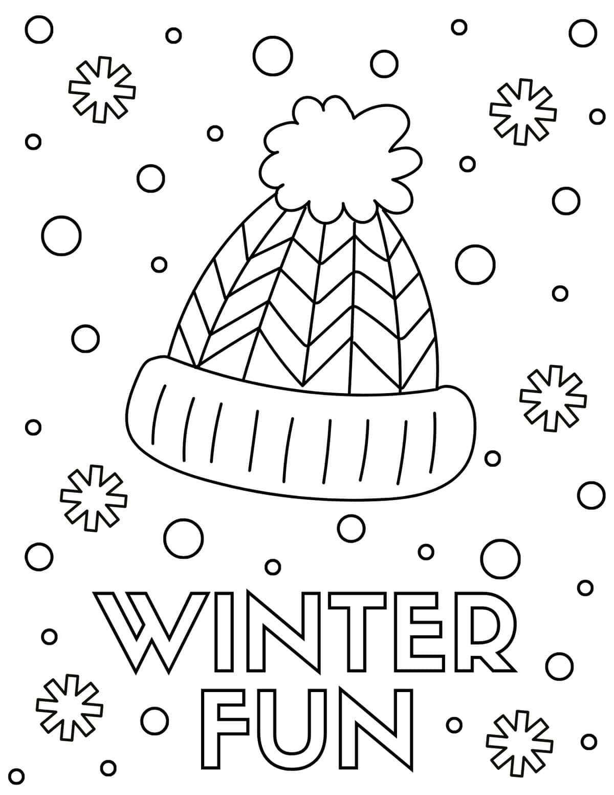 Free winter coloring pages for kids