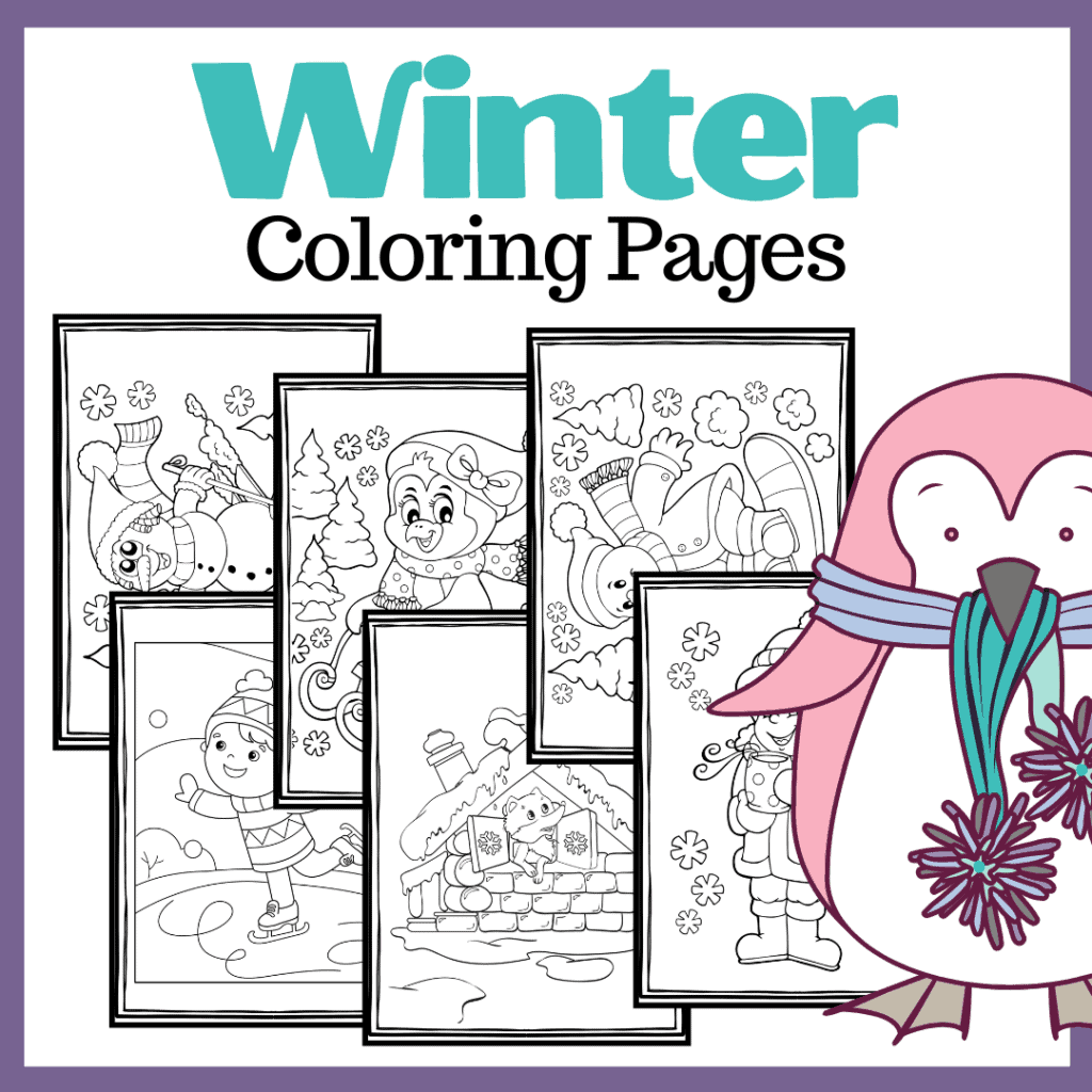 Free printable winter coloring pages for preschool