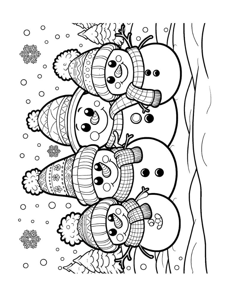 Free winter coloring pages for kids