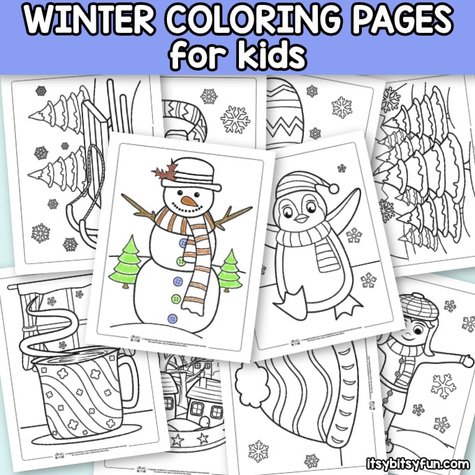 Winter coloring pages